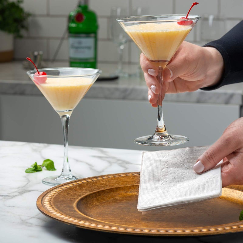GUSTO [500 Count - 4.5 x 4.5 Folded] White Beverage Napkins - 1-Ply Bulk Cocktail Napkins, Restaurant Bar Paper Napkins and Party Napkins - 9x9 Unfolded (Formerly Comfy Package) - Image 3